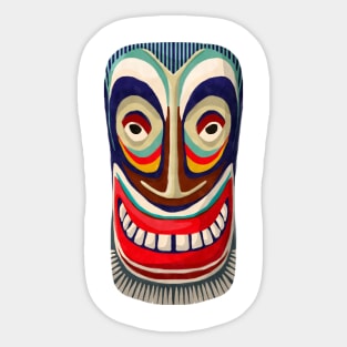 Watercolor tribal mask Sticker